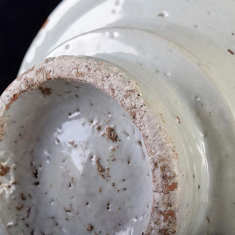 朝鮮美術　李朝　高麗白磁　盃台　杯台　V　R7972