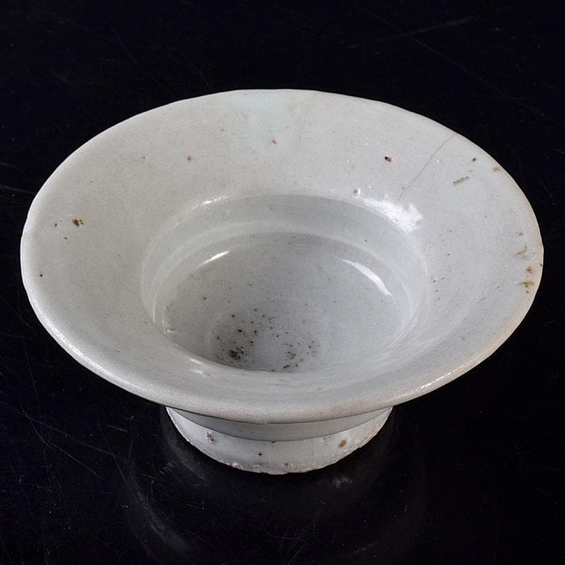 朝鮮美術　李朝　高麗白磁　盃台　杯台　V　R7972