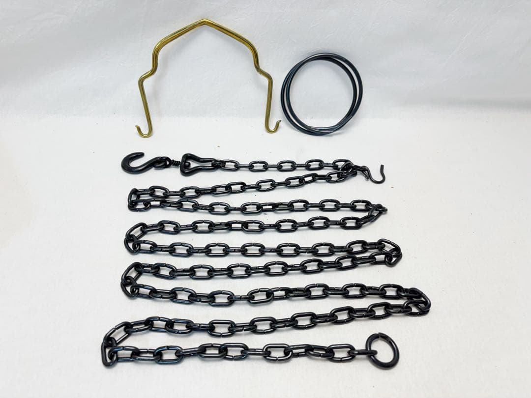 未使用 茶道具 金工師 木村清五郎作 釚鎖弦道具 釜環 鎖 弦 釣釜道具 共箱