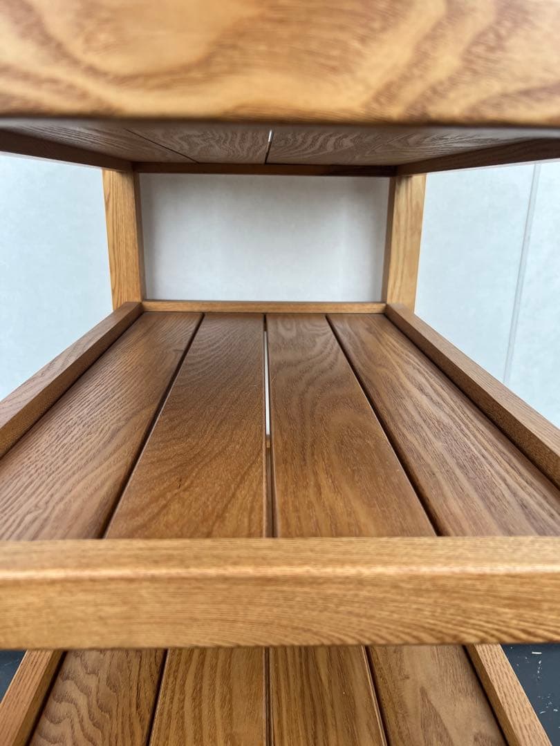 木製テーブルワゴン　タモ材