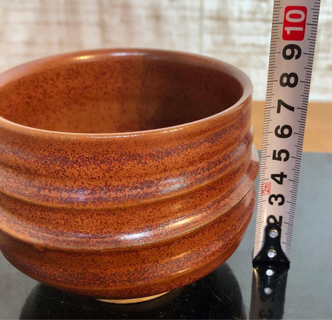 〈未使用〉柿釉のツヤが美しい　抹茶碗　茶道具 茶道 茶碗　茶器