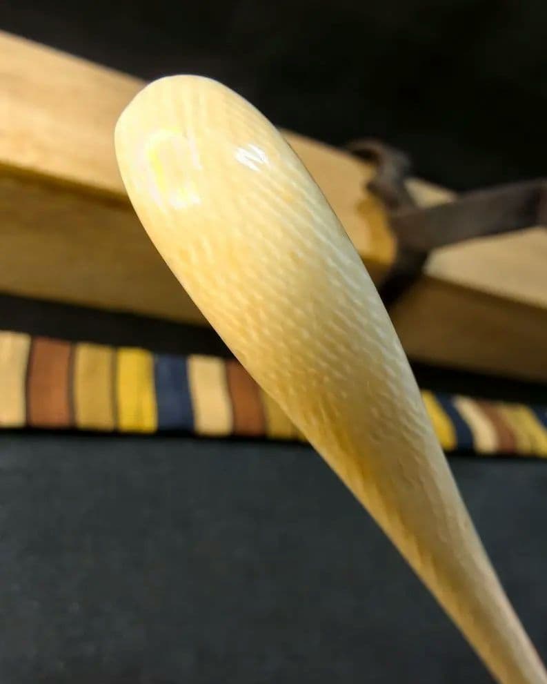 茶道具 高級自然材茶杓 桐箱西陣織袋 縞模様 裏千家 旧家蔵出美品 時代物 骨董