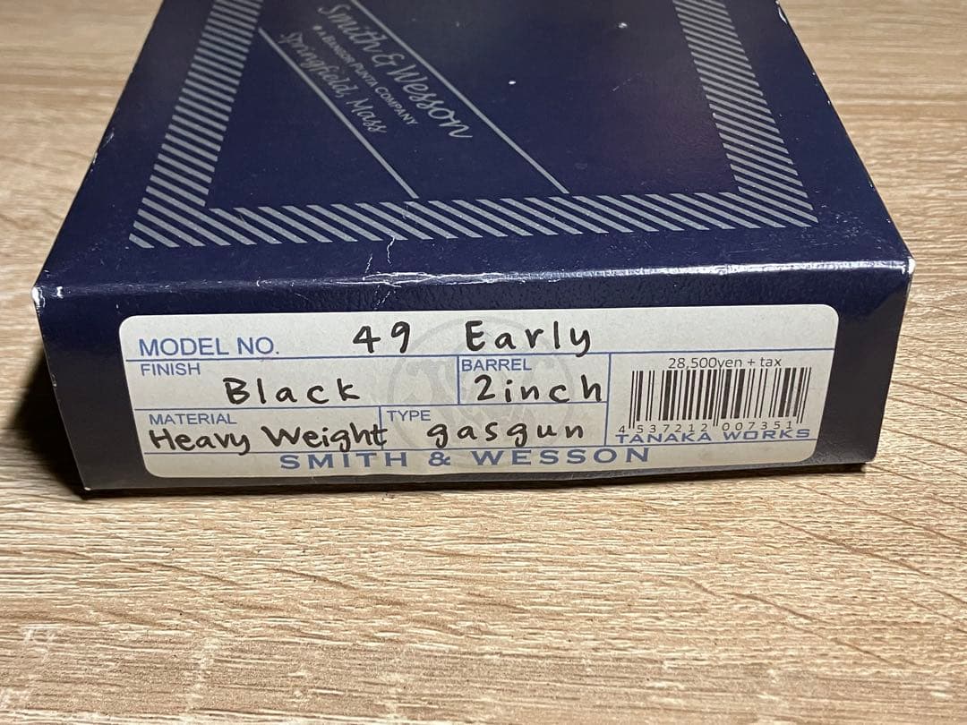 タナカワークス S&W M49 Early HW ガスガン 木製グリップ付き