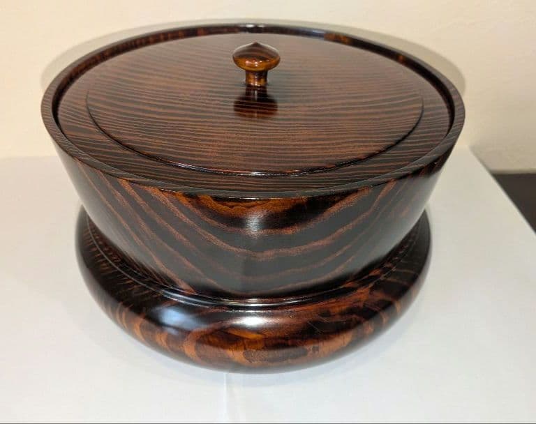 『三浦松香』鮟鱇水指　茶道具木製　岩国市　日本工芸会正会員　くりぬき