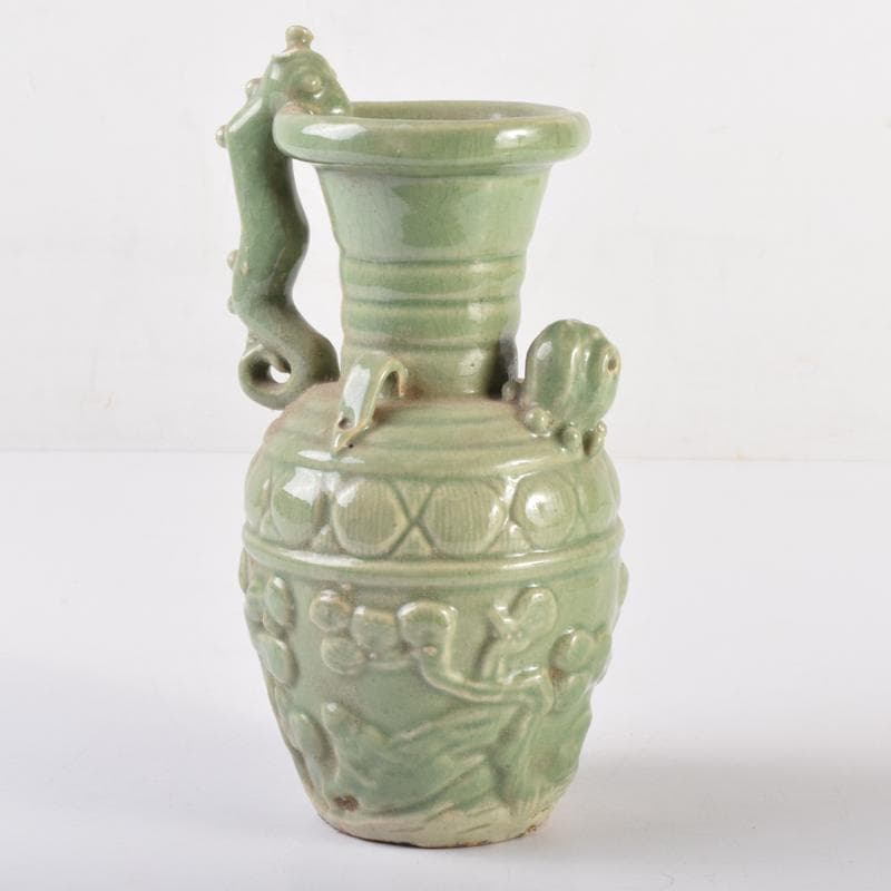 中国　龍泉窯　青磁　神獣口　執壷　水注　C　6958