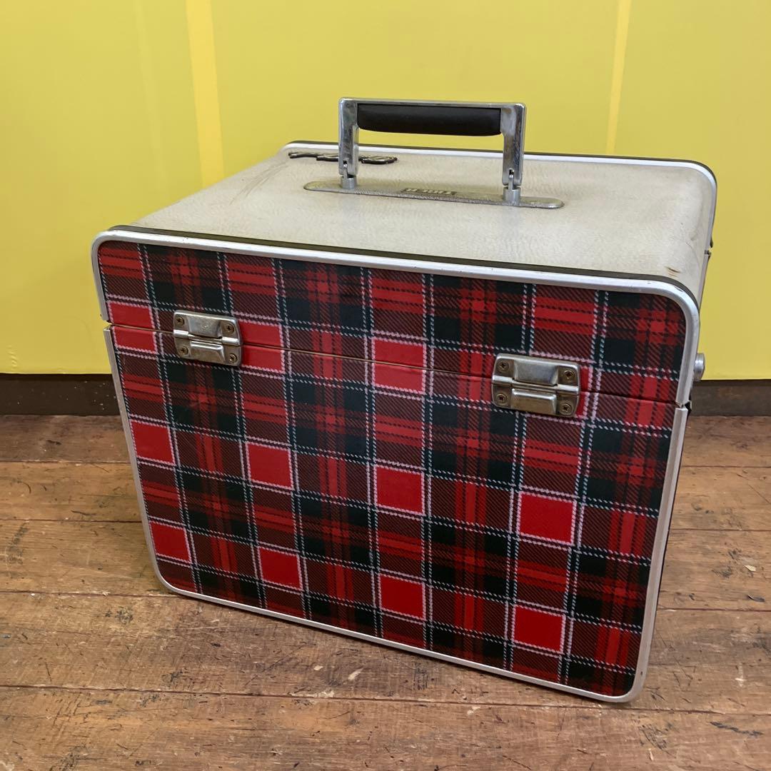 A-3 希少 昭和レトロ タイガー ドライブクーラー チェック柄 ボックス