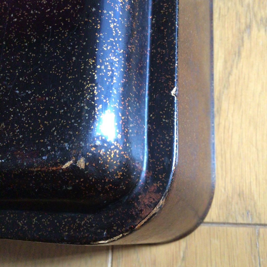 時代漆器　廣蓋　広蓋　骨董　蒔絵　螺鈿　昭和3年　共箱あり　アンティーク