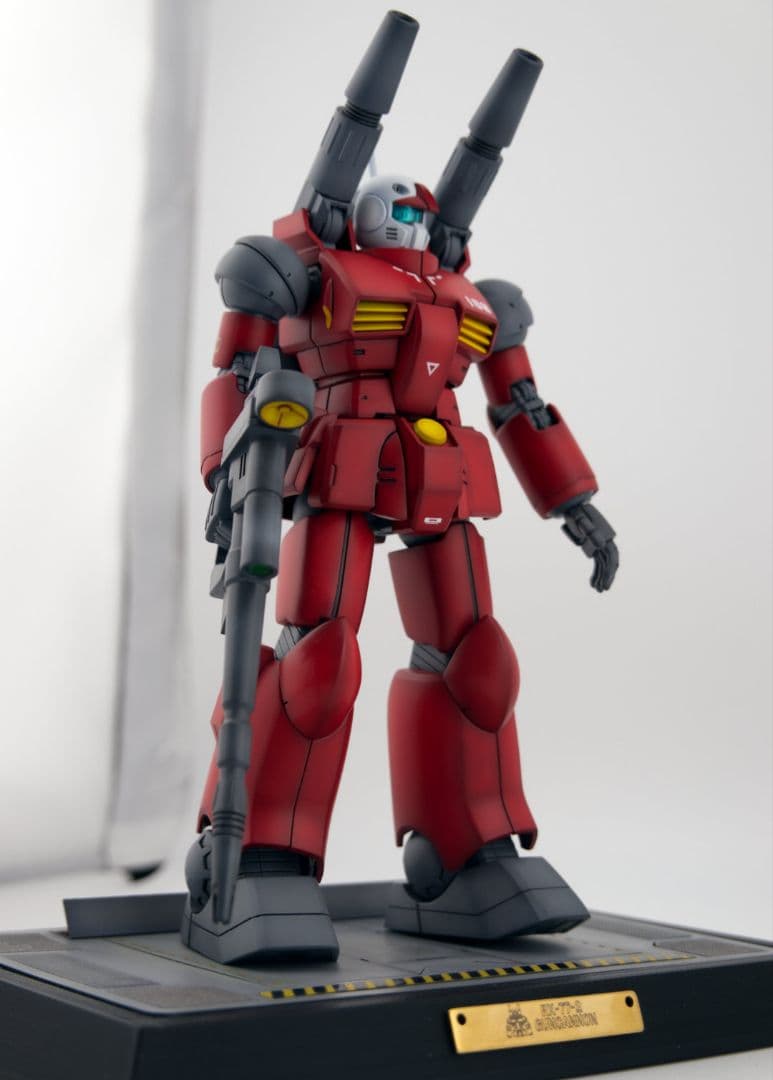 【全塗装・完成品】HG ガンキャノン グラデーション塗装＋特製3D台座＆ケース付