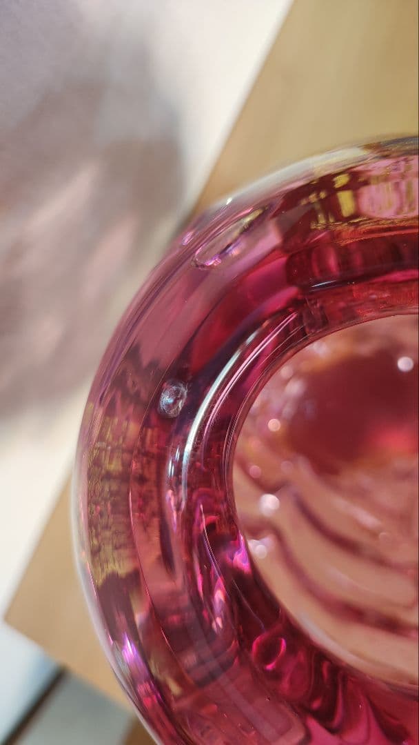 値下げ中！！　紫と金のガラス瓶　異国情緒溢れるファンタジーグラス　骨董　アート