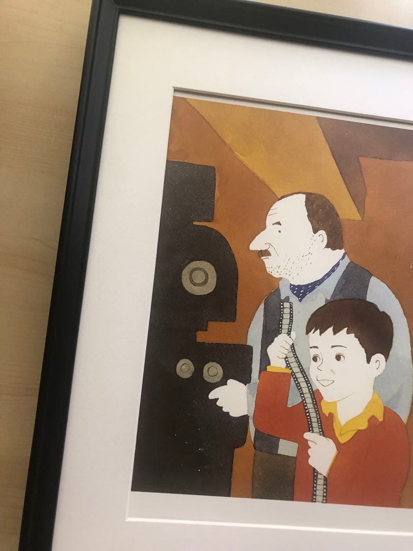 PK額装品 和田誠 映画 ニューシネマパラダイス A3額入 ポスター風 イラスト