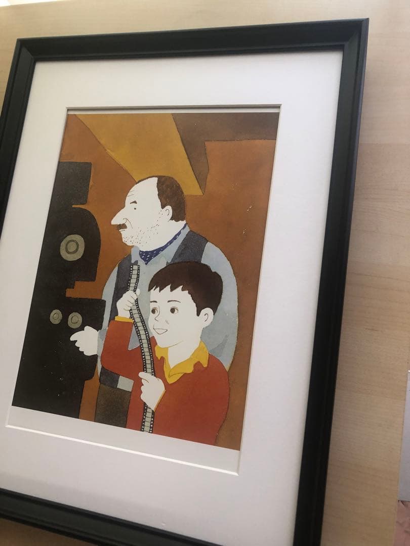 PK額装品 和田誠 映画 ニューシネマパラダイス A3額入 ポスター風 イラスト