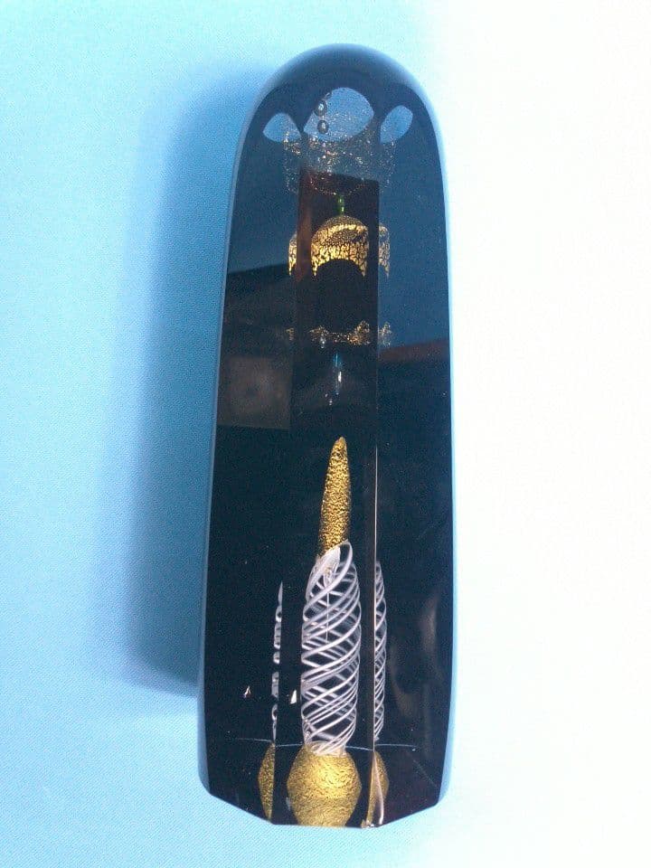 小島誠　ガラス　置物　アンティーク　サインあり