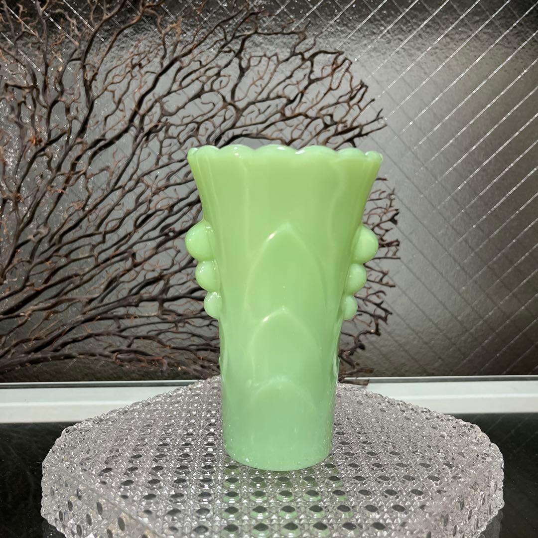 骨董　プレスガラス　人気　ファイアーキング　ジェダイ　フラワーベース