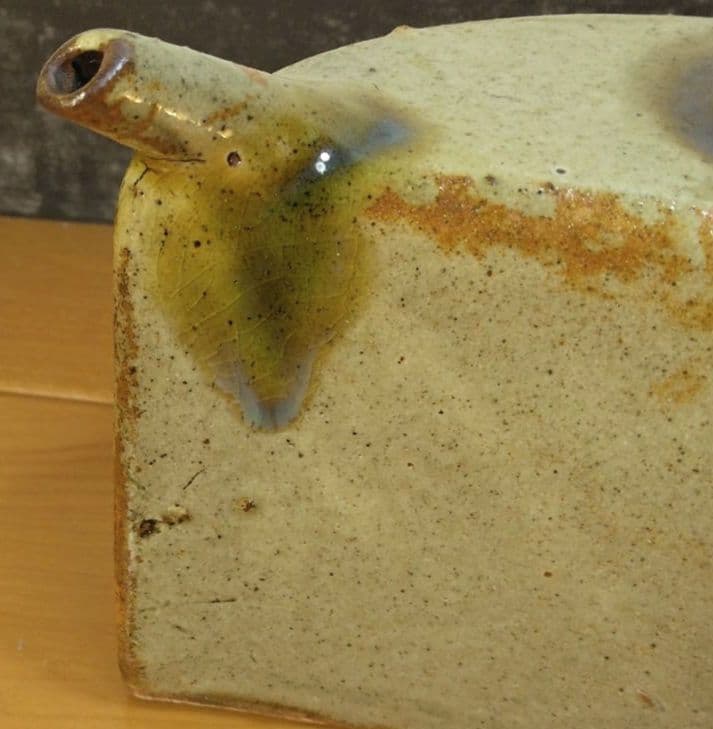 人間国宝 金城次郎 魚紋抱瓶 栞 共箱 壺屋焼 壷屋焼 やちむん