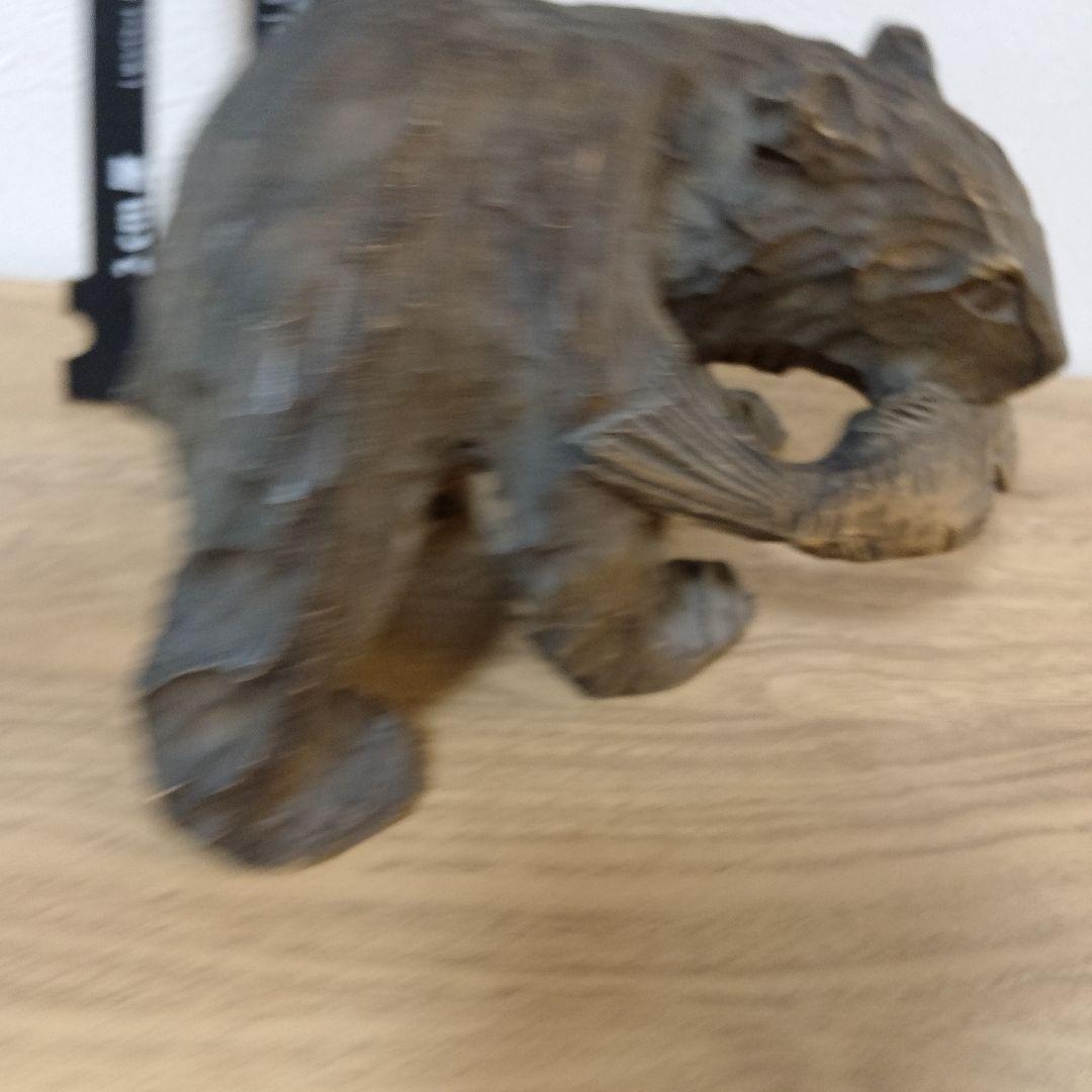 彫刻 アンティーク工芸品希少熊置物北海道民藝 木彫り熊 アイヌ オブジェ 骨董