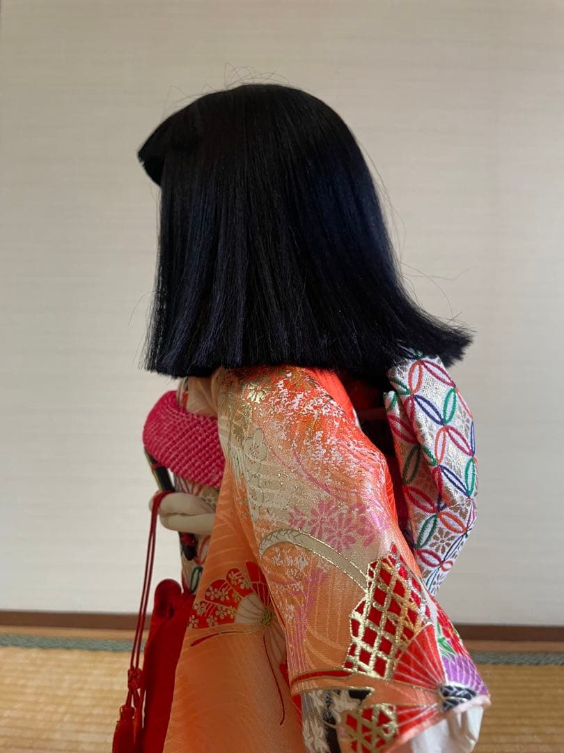 市松人形　元賀章介作　正絹京友禅