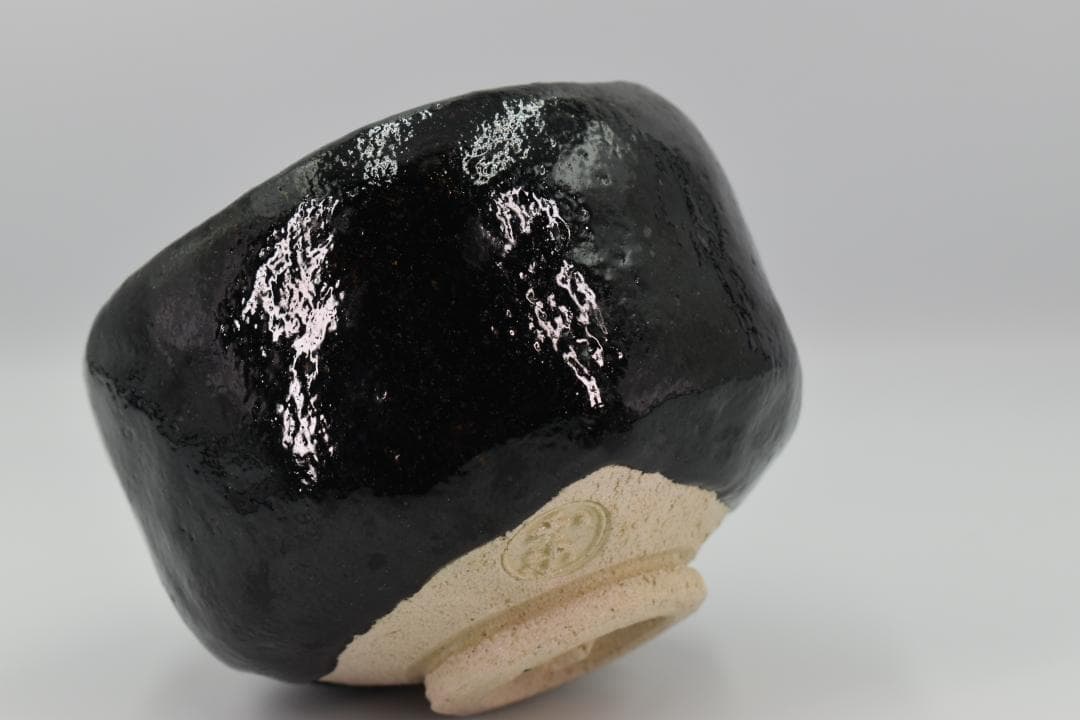 【極美品】和楽 作 黒楽茶碗 共箱・共布・栞付 真作保証 茶道具 抹茶椀 茶碗