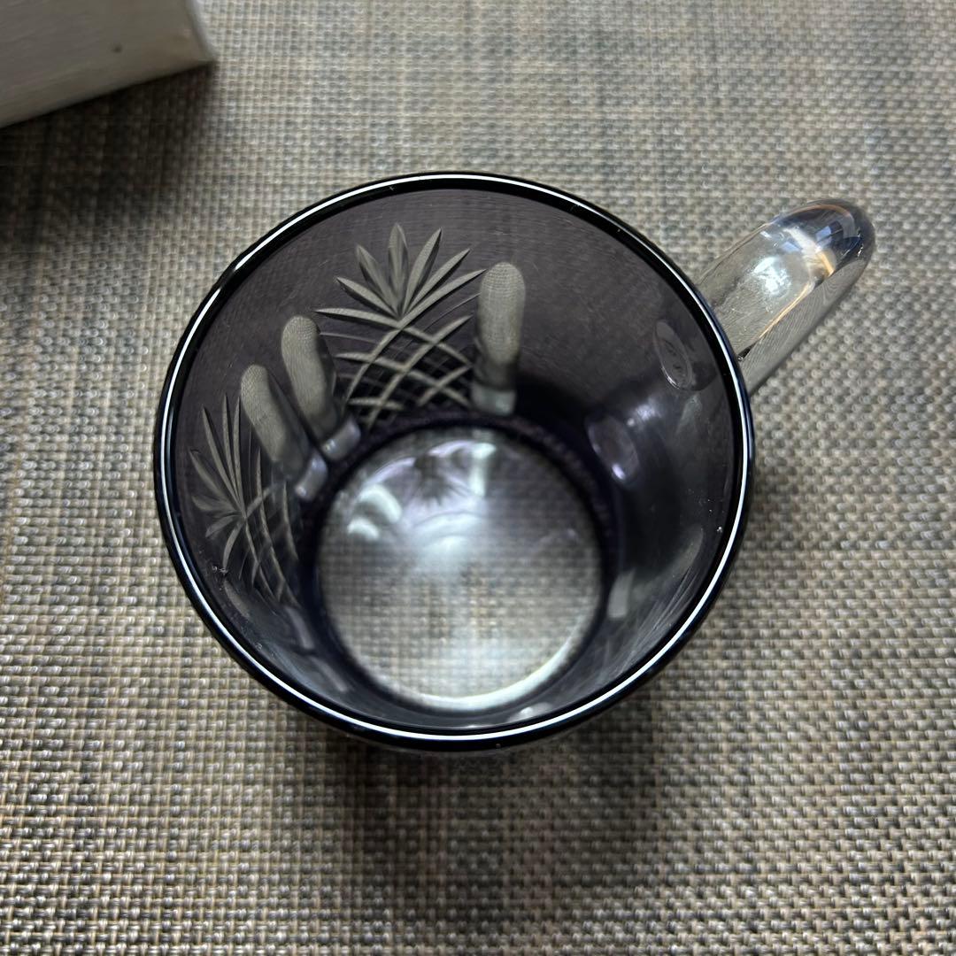 【未使用】江戸切子　グラス　タンブラー　紫　大友精三　作家　東京都伝統工芸品