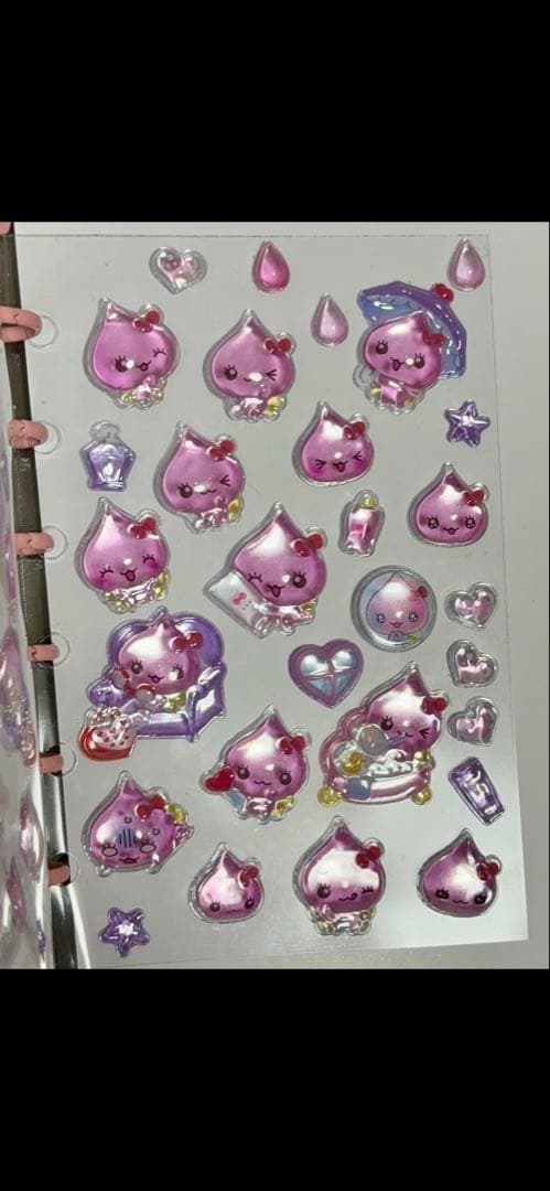 まとめ売り79枚　ボンボンドロップシール プチドロップ　シール帳完成品バインダー