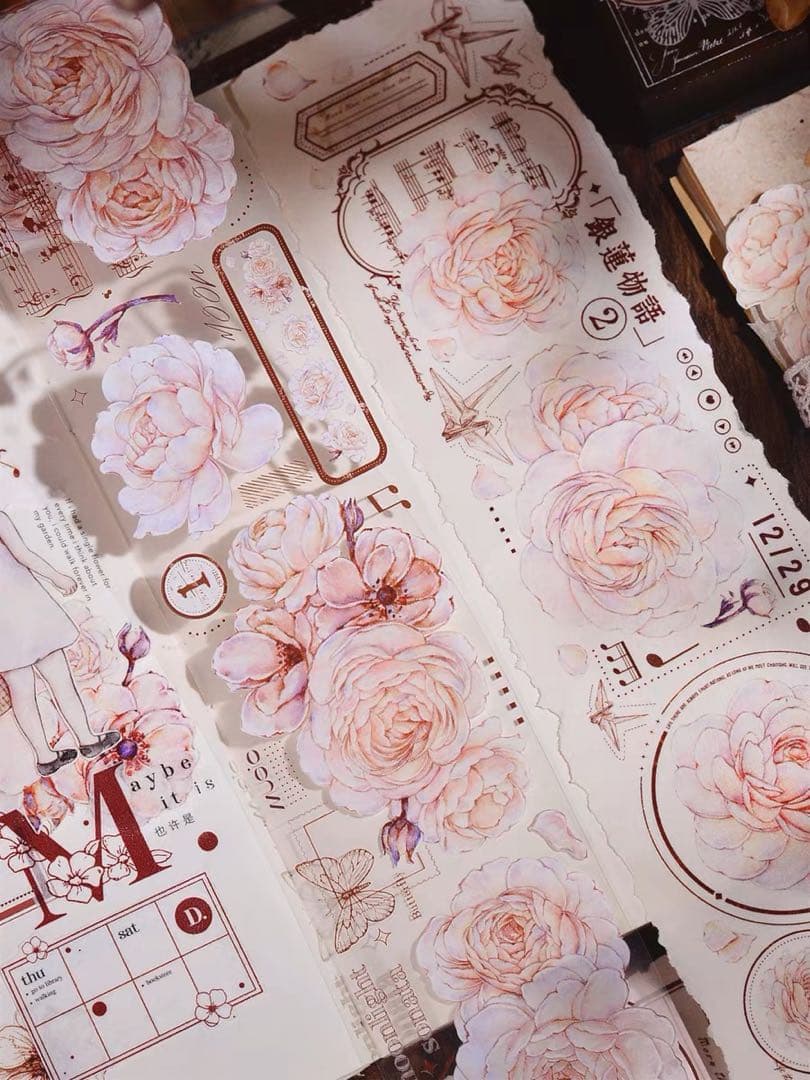 ⭐️SALE⭐️ 小白家文創《月白》海外マステ　マスキングテープ 【1099】