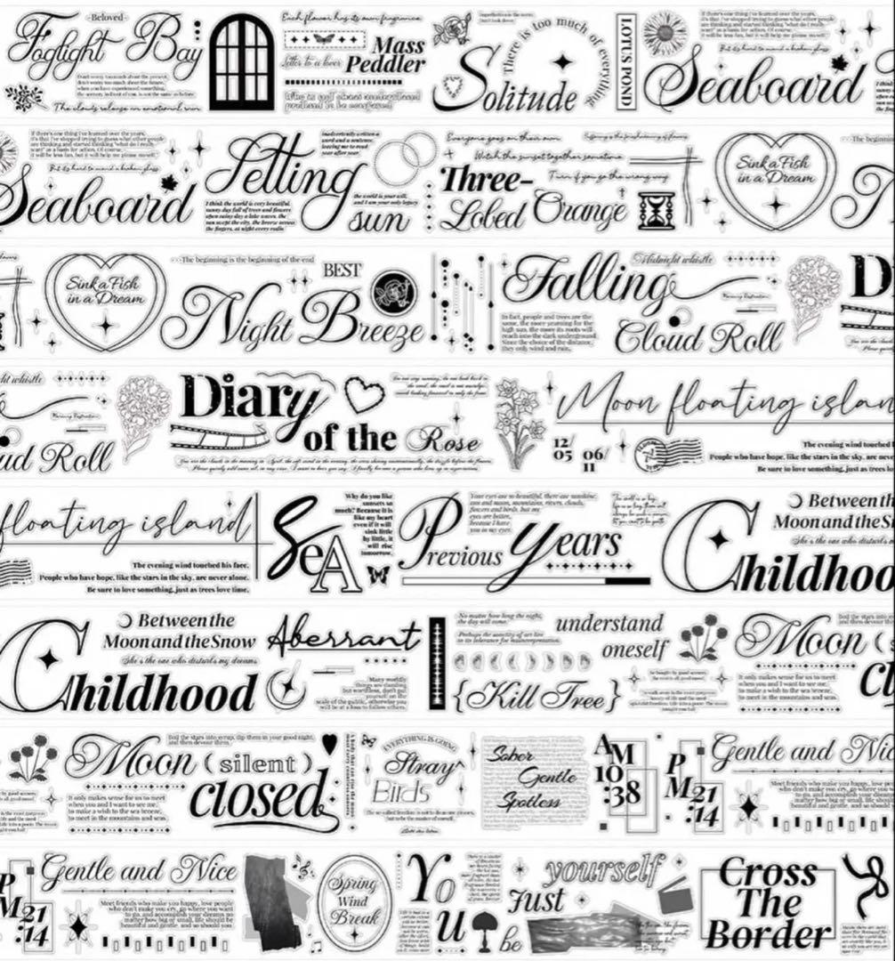 海外 装飾 英字マステ 9巻 まとめ売り