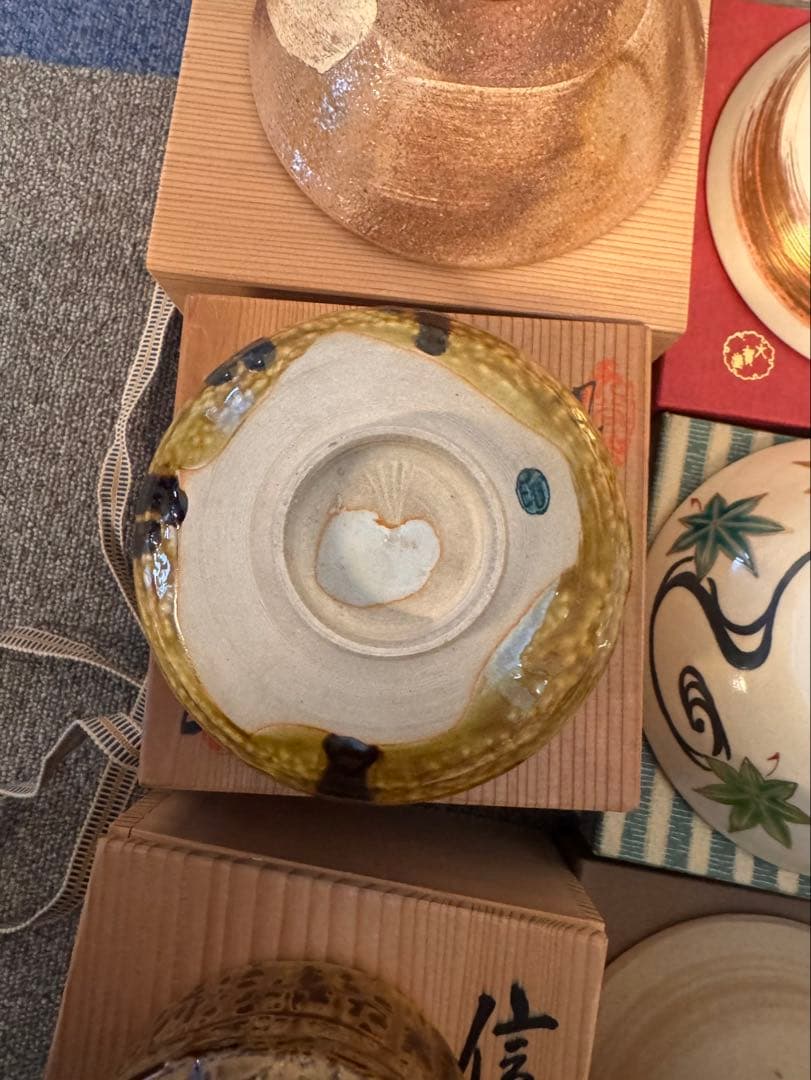 茶碗 抹茶碗 まとめて 44点 箱付 茶道具 陶器 京焼 金彩 色絵 信楽 萩