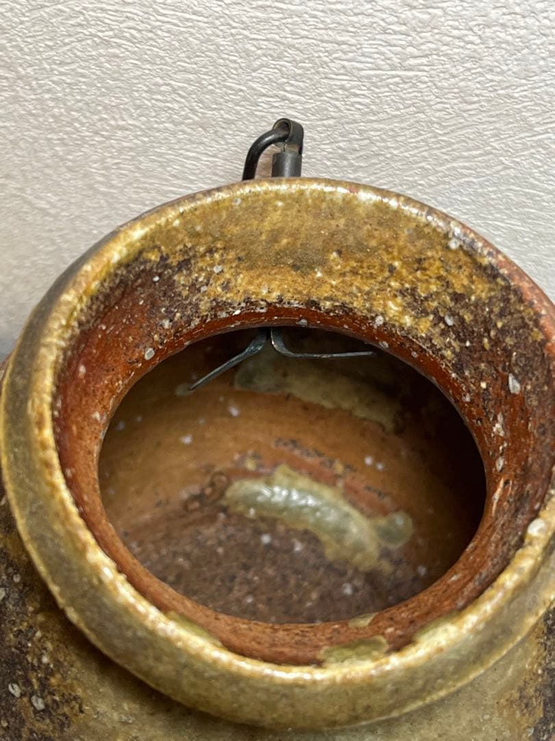 とくちゃん★未使用★ 奥田紋左衛門(四代目)作　信楽焼　蹲壷　うずくまる壺