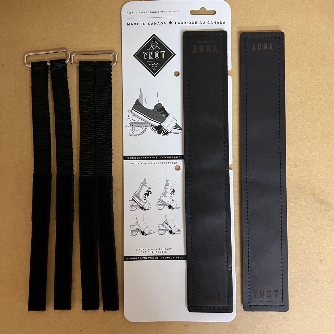 【希少】レザー製 YNOT ペダルストラップ