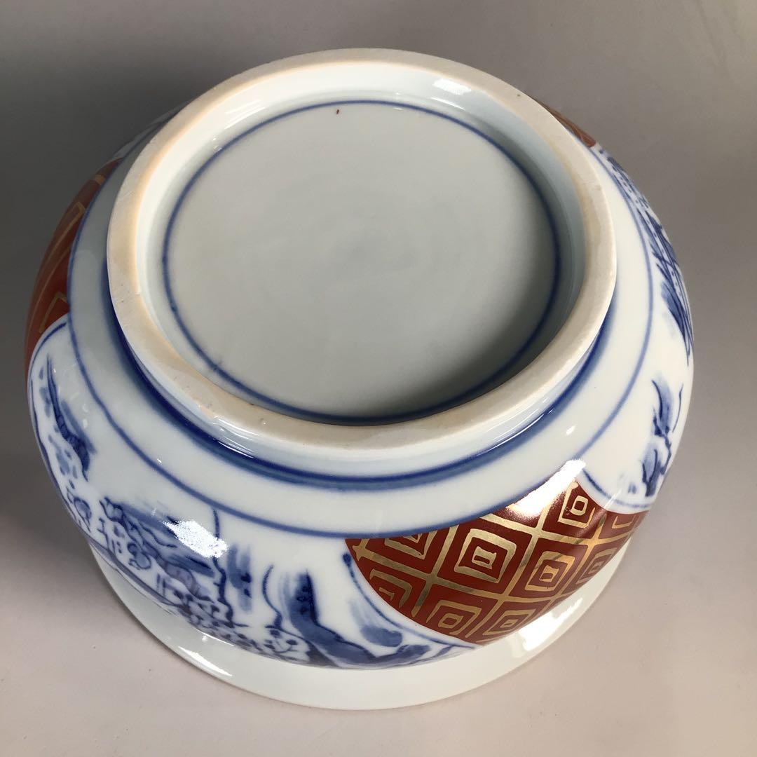 Ｎ７１　皆具　『清宝造』『染付金蘭手山水文』『水指　建水　蓋置　杓立』　共箱