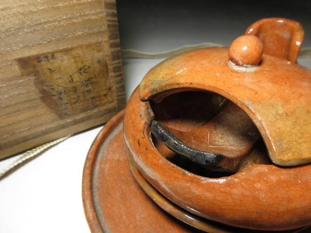 楽吉左衛門十一代 慶入 夜咄 すずめ瓦 雀土器／共箱