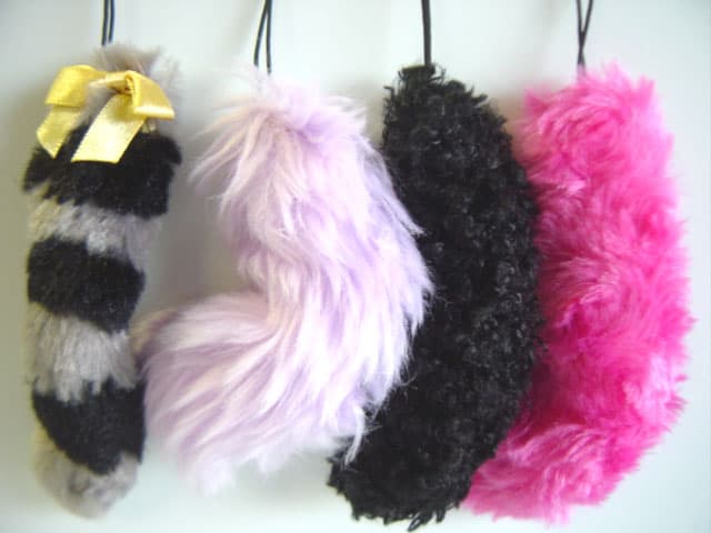 ♯Gzi15DDふさふさにゃんこしっぽストラップ&傘の柄カバー全6種