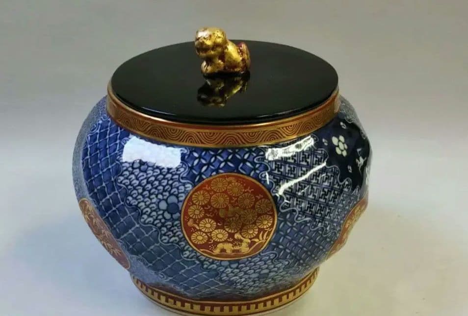 茶道具 水指 一重口 捻 金蘭手 五山窯 林淡幽 京焼 御園棚