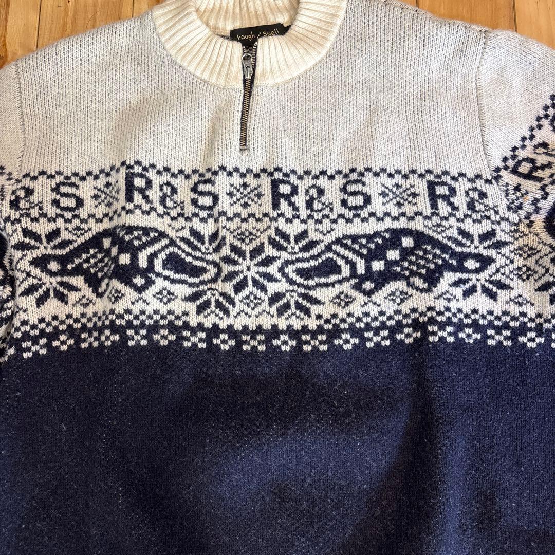 美品　rough＆swellノルディック柄セーター Lサイズ
