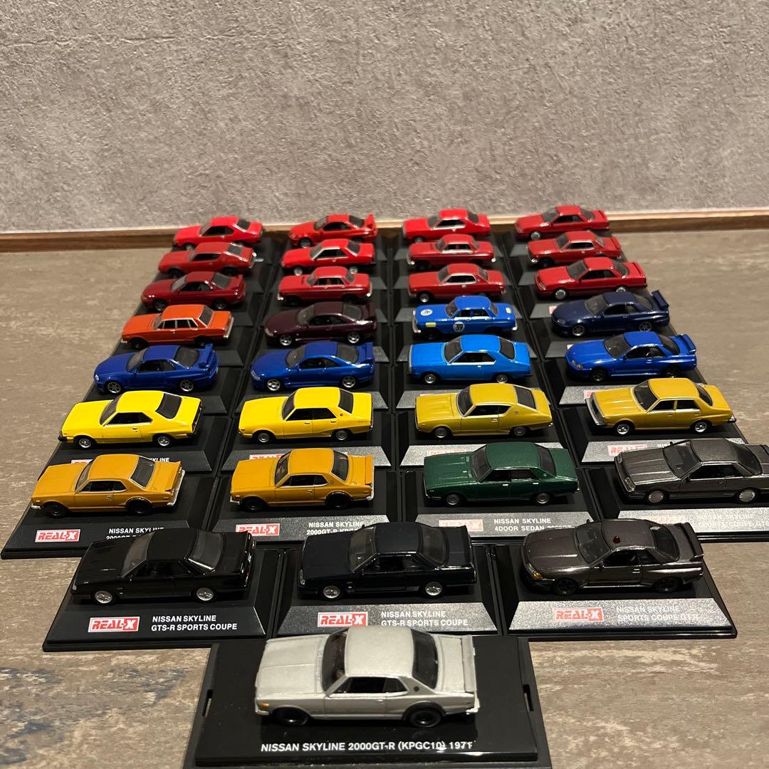 REAL-X 等　スカイライン 76台　ハコスカ　ケンメリ　GT-R ミニカー