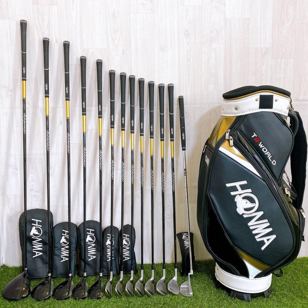 良品 ホンマ ツアーワールドゼロ メンズゴルフセット 初心者 13本 高級セット