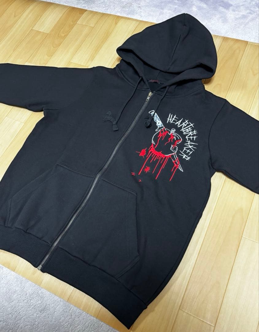 希少 G-DRAGON Heartbreaker フード ジップアップパーカー