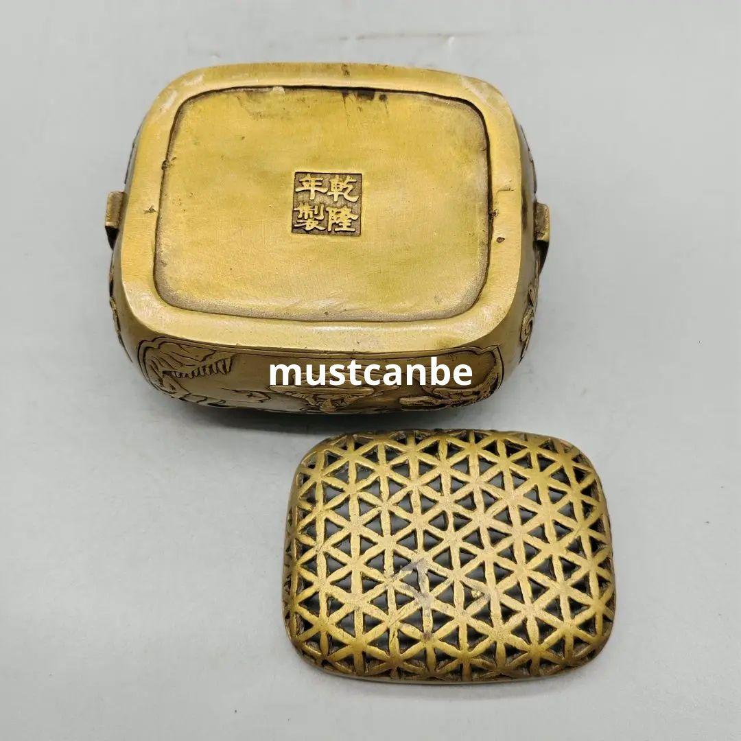 銅製 提梁暖手炉 香り炉 茶道香炉 香道具 装飾品 工芸品 置物