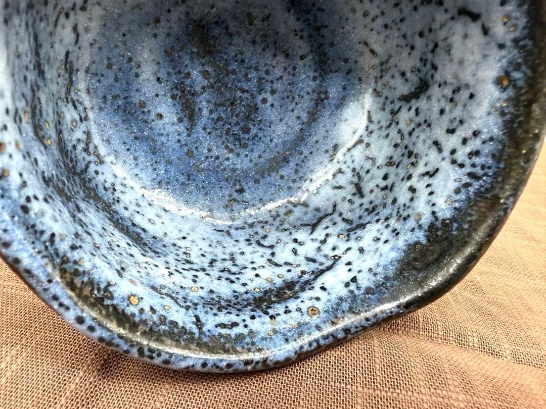 水野守山　青志野茶碗　共箱　美濃寿窯　美濃焼名工　岐阜県土岐市