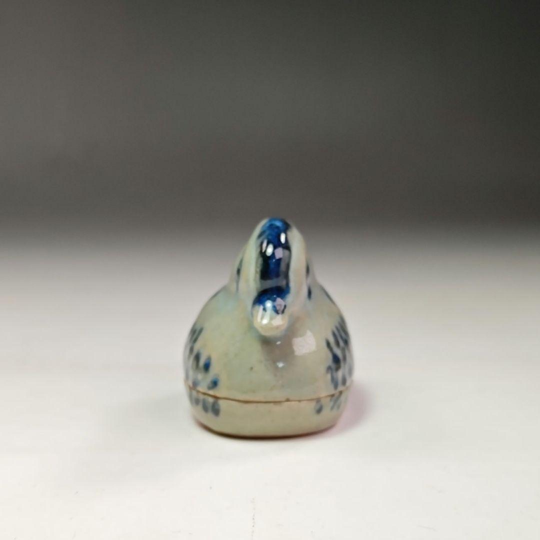 イ621 香合『膳所焼　陽炎園　オシドリ』『堀内宗完（兼中斎）極箱』茶道具