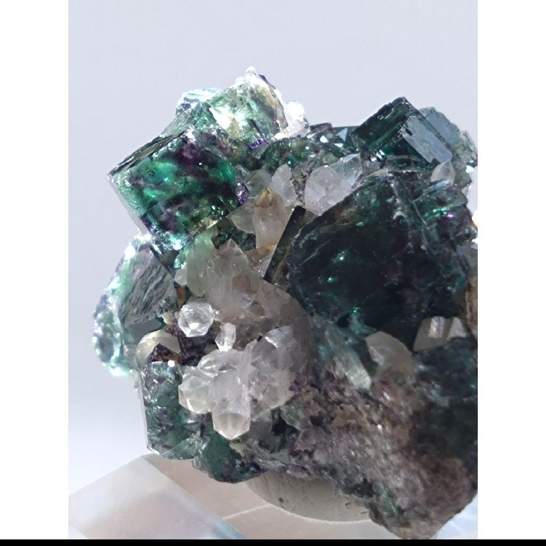 フローライト　クォーツ　オコルス　ナミビア産　鉱物　標本