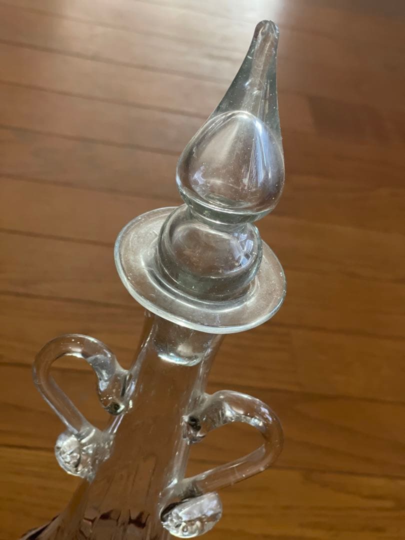 大きめびいどろ　栓付き　花器