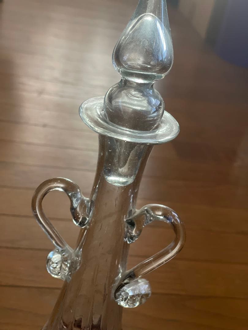 大きめびいどろ　栓付き　花器