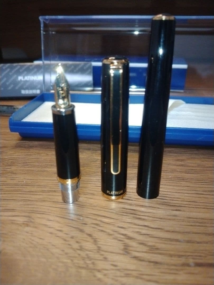【新品未使用】廃番品 プラチナ万年筆 14K ペン先 ブラック 字幅 極細　美巧