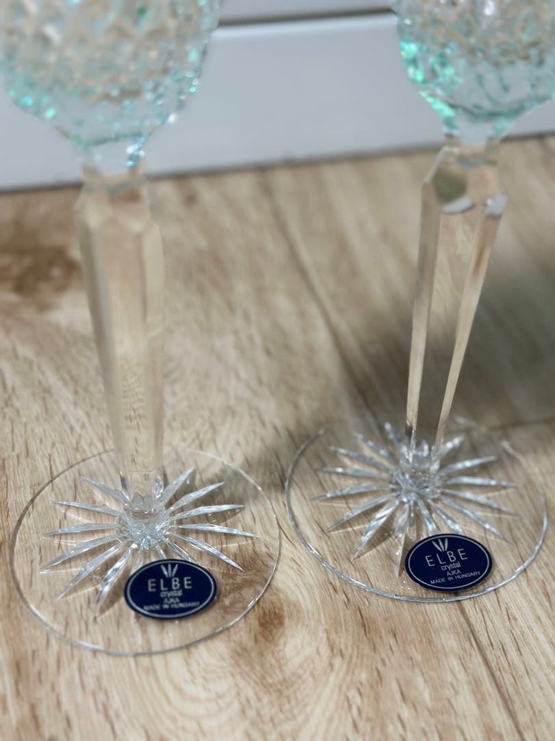 ELBE AJKA エルベクリスタル アイカクリスタルグラス ハンガリー製 2客