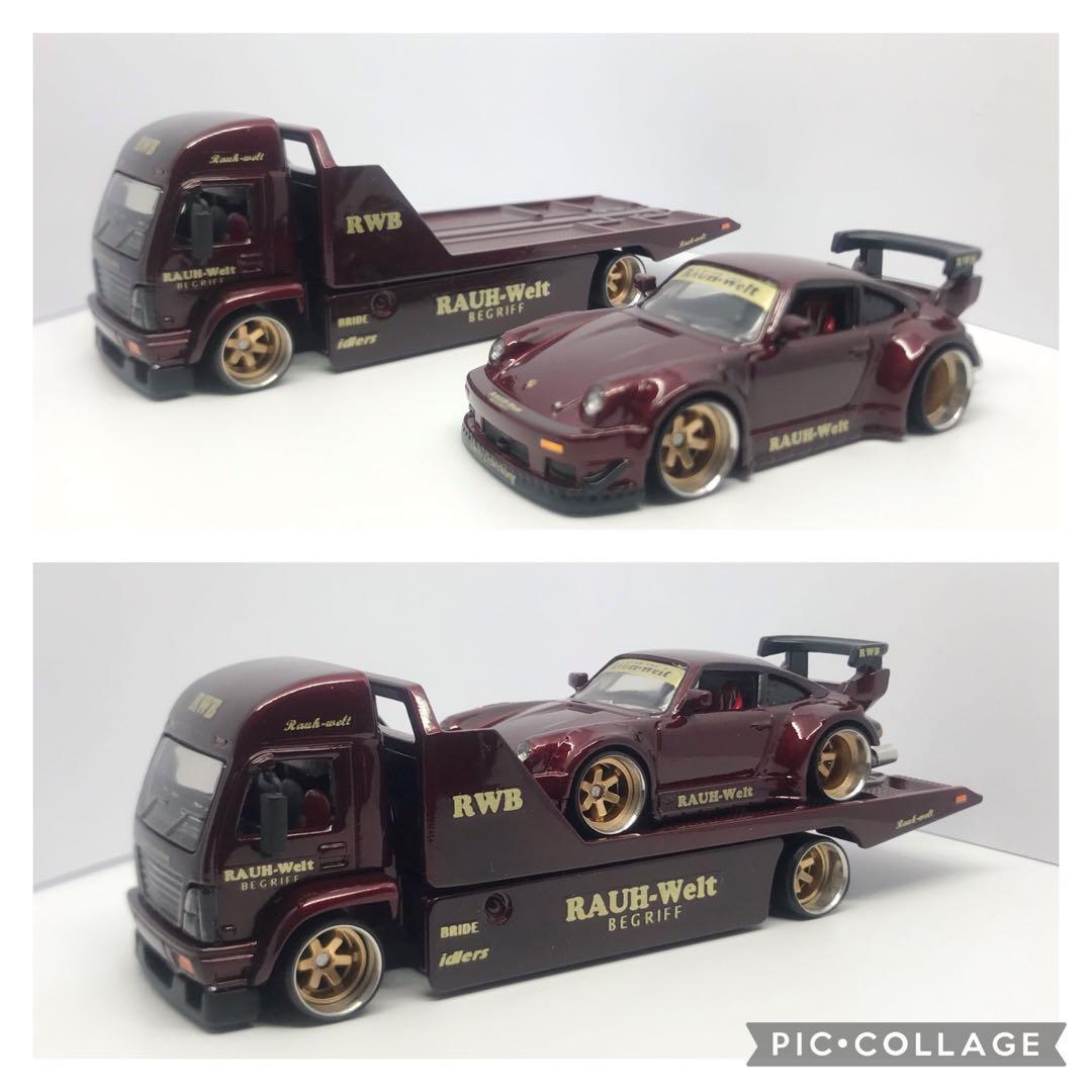 ホットウィール　ポルシェRWBトランスポートとポルシェRWBのカスタム