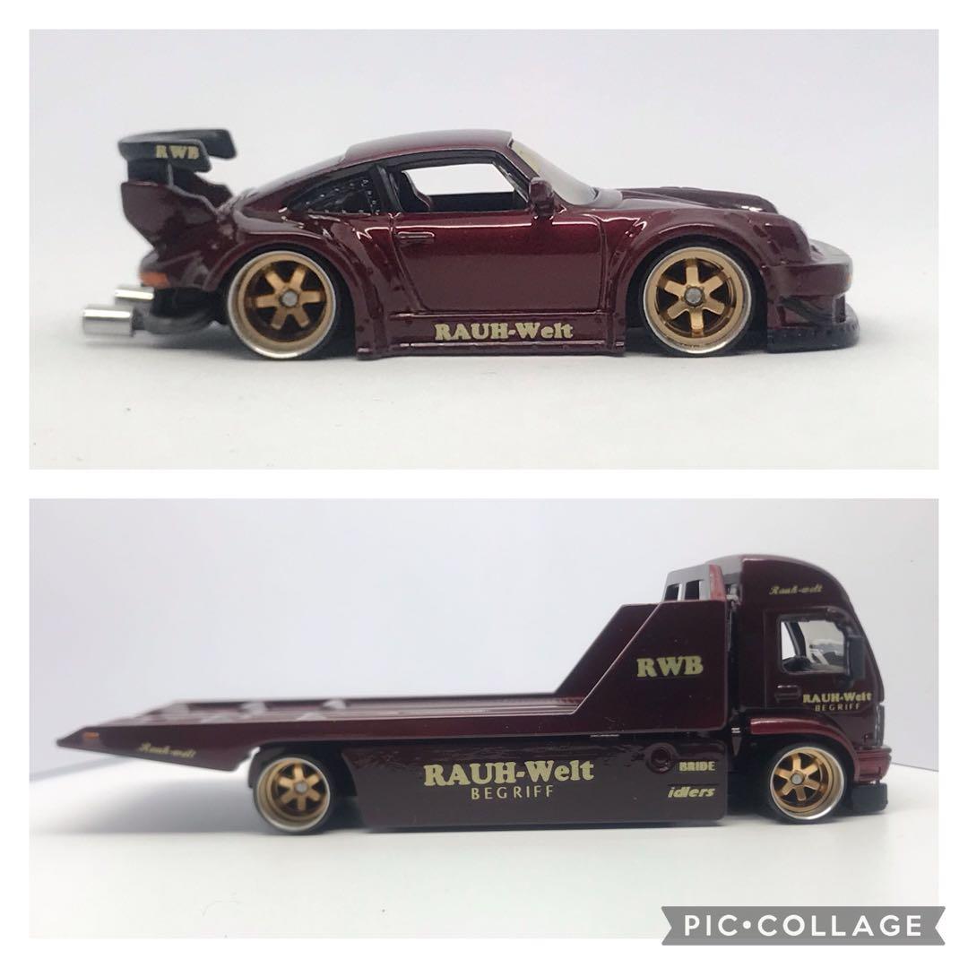 ホットウィール　ポルシェRWBトランスポートとポルシェRWBのカスタム