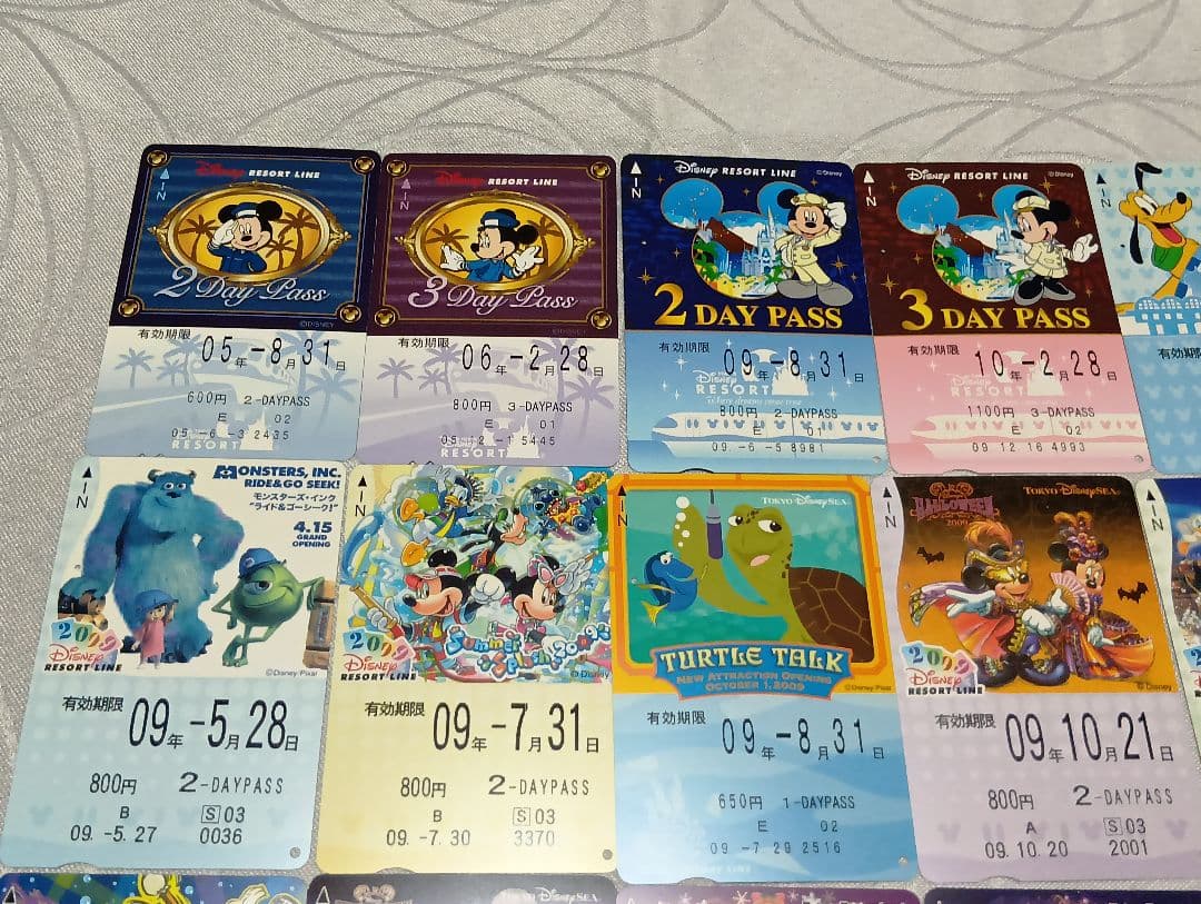使用済　ディズニーリゾートライン　フリーきっぷ　まとめ売り　44枚