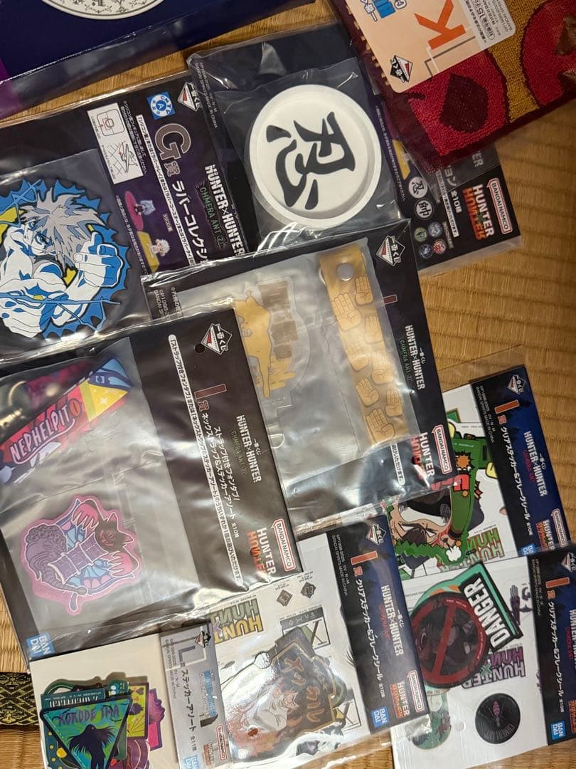 ハンターハンター 一番くじ 大皿 ゴン フィギュア コースター ステッカー