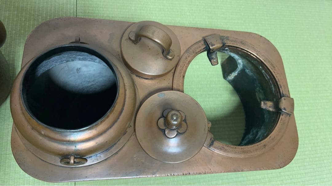 伝統的な銅製茶道具セット 希少品