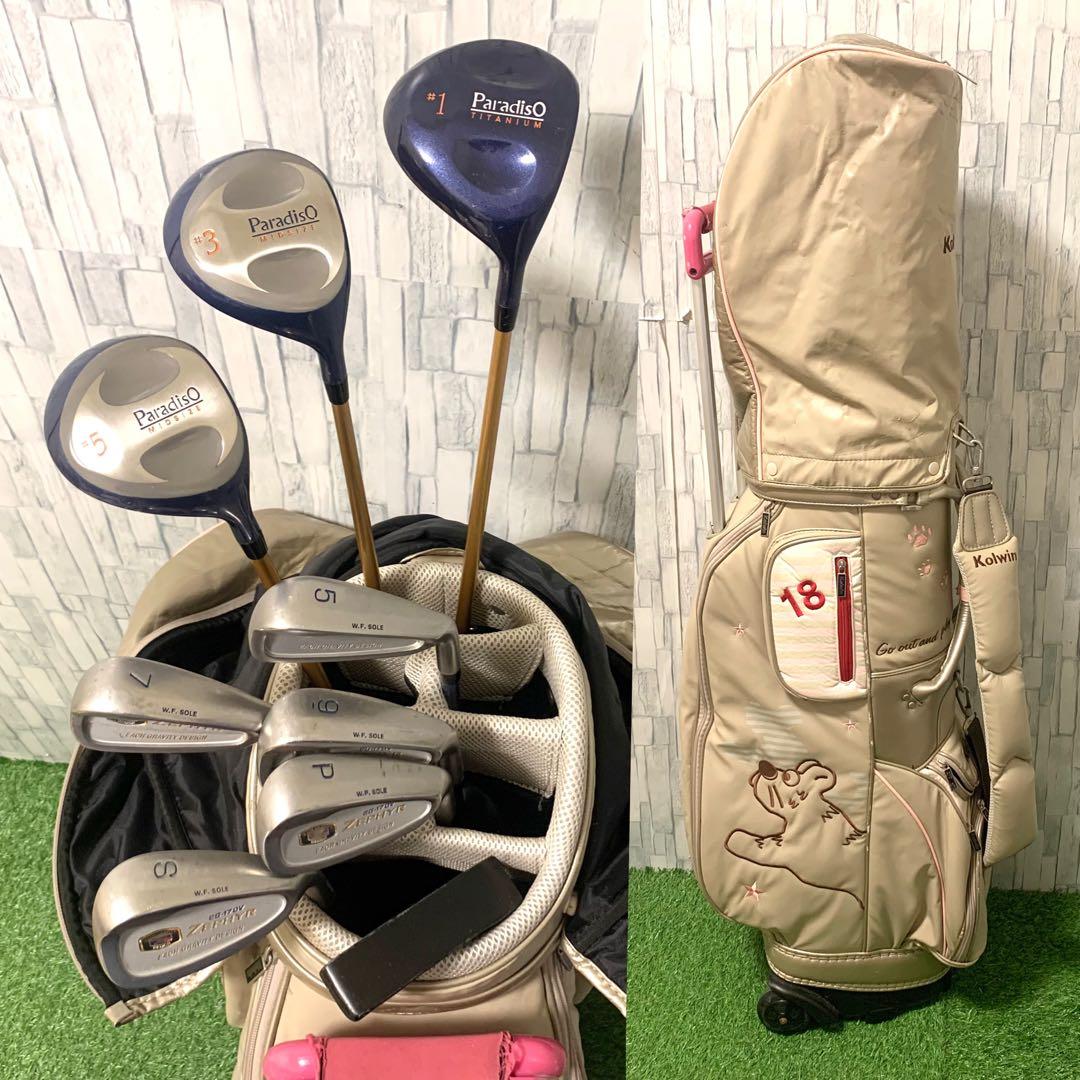 超希少車輪付バッグ付 ブリヂストン ParadisO レディースゴルフセット9本